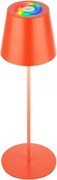 Briloner 7510012-LED RGB Stmievateľná stolná lampa CALIDA 2,5W/5V IP44 1200mAh oranžová