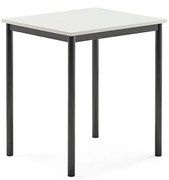 Stôl SONITUS, 700x600x760 mm, HPL - biela, antracit