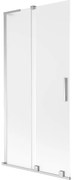 Mexen Velar L, 2-krídlová posuvná vaňová zástena 90 x 150 cm, 8mm sklo námraza, chrómová, 896-090-003-31-01