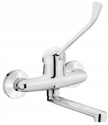 Deante Joko Clinic, nástenná umývadlová batéria 150mm s lekárskou pákou, chrómová, BOJ_050C