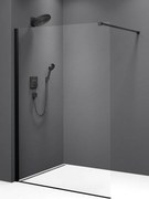 Polysan Polysan, MODULAR SHOWER BLACK stena na inštaláciu na múr, jednodielna, 800 mm, MS1-80B