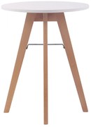 Jedálenský stôl okrúhly Viktor 60, nohy natura - v75 x Ø60 cm - Biela