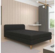 Čalúnená válenda BRISBANE 110x200 cm čierna