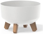 Plastový kvetináč na nožičkách DGRL240L 23,5 cm - biela