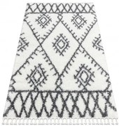 Koberec UNION 3481 Zygzak krém / sivý Fredzle berber marocký shaggy