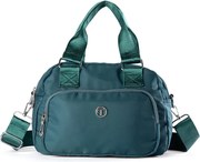 Midi kabelka s uchami a popruhom smaragdová