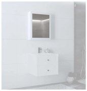 Závesná zrkadlová skrinka Bondi 60 cm, biela