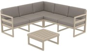 MYKONOS záhradný set, rohový taupe