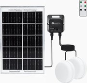 Aigostar - LED solárne stropné svietidlo 2×LED/35W/3,7V 6000 mAh IP65 + diaľkové ovládanie