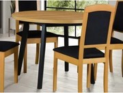 Okrúhly jedálenský stôl Norveg 100 cm, dub artisan/čierny%