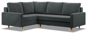 Rohová rozkladacia sedačka BLANK Elegant ľavá, tmavosivá