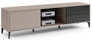 Televízny stolík so zásuvkami RONJA taupe/čierna