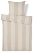 Posteľná bielizeň z luxusného flanelu, s béžovými prúžkami, štandardná veľkosť