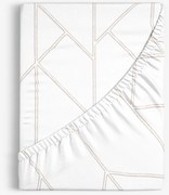 Goldea bavlnená napínacia plachta - geometrické línie na bielom 80 x 160 cm