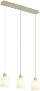 Škandinávske závesné svietidlo béžové s bielym sklom 3-svetlá - Wisp