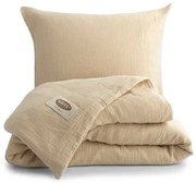 MATEX Mušelínové obliečky svetlohnedá, 140 x 200 cm, 70 x 90 cm