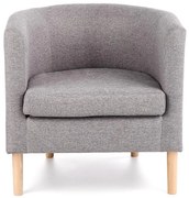 Kreslo Clubby sivá/prírodné