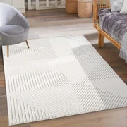 Dekorstudio Moderný koberec LOUNGE 0632 - krémový Rozmer koberca: 120x170cm