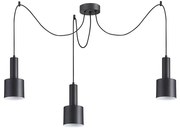 Ideal Lux - Luster na lanku HOLLY 3xE27/60W/230V pavúk čierna