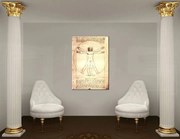 Obraz na plátne VITRUVIÁNSKY MUŽ– Leonardo Da Vinci | rôzne rozmery