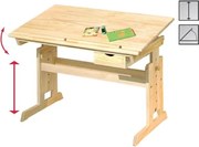 Polohovateľný písací stôl Julia, borovica%