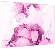 Sklenený obraz - Ružový dekor (70x50 cm)