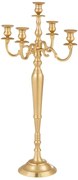 Zlatý 5-tich ramenný kovový svietnik Goldmy - Ø 48*99 cm