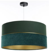 Luster na lanku TWIST 1xE27/60W/230V zelená/zlatá