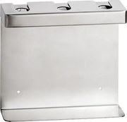 Bemeta Design Držiak na dávkovač mydla, trojitý, hranatý, mat - 146109475
