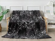 XPOSE® Mikroplyšová deka RAMADA - čierna 140x200 cm