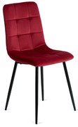 PROXIMA.store - Čalúnená jedálenska stolička PERU FARBA: vínová, FARBA NÔH: čierna