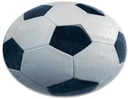 Detský koberec protišmykový BAMBINO 38540 Lopta, čierny / biely