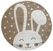 Koberec Frisee Sound Kids 1,2/1,2 kruh 40456 675 béžový