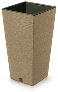 Kvetináč FURU SQUARE ECO WOOD s vložkou 30 cm,hnedá, M