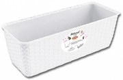 Truhlík samozavlažovací NATURAL plastový 40x16x13cm biely