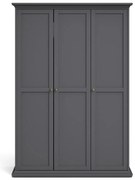 Sivá šatníková skriňa 139x201 cm Paris – Tvilum