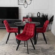 PROXIMA.store - Čalúnená jedálenska stolička RICK FARBA: červená, MATERIÁL: zamat