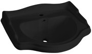 Kerasan Kerasan, RETRO keramické umývadlo 69x52cm, čierna matná, 104631