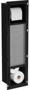 Mexen X-Wall-BP, držiak na toaletný papier so zabudovaným zásobníkom, čierna matná, 1974