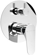 Sapho Sapho, CORNELI podomietková sprchová batéria, 2 výstupy, otočný prepínač, chróm, CE43