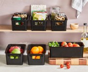 Súprava 6 ks organizérov do chladničky ONNIE čierna