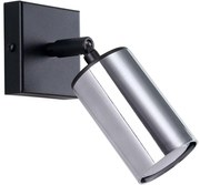 Sollux SL.1366 - Nástenné bodové svietidlo WINX 1xGU10/10W/230V čierna/chróm