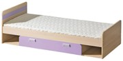Jednolôžková posteľ 80 cm Lavendon L13 (s roštom) (fialová). Vlastná spoľahlivá doprava až k Vám domov. 605096