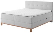Svetlosivá boxspring posteľ s úložným priestorom 160x200 cm Catania - Meise Möbel