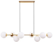 Závesné svietidlo Florence, 8x biele sklenené tienidlo, g