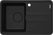Deante Momi, 1-komorový granitový drez 670x440x230 mm s úsporným sifónom, čierna matná, DEA-ZKM_N11A