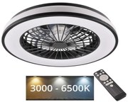 Polux LED Stmievateľné stropné svietidlo s ventilátorom LED/48W/230V 3000-6500K + DO SA1947