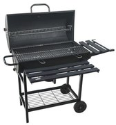 Čierny gril na drevené uhlie