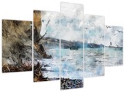 Obraz - Útes, akvarel (150x105 cm)