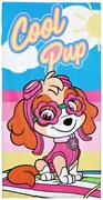 Dievčenská plážová osuška Tlapková patrola - Paw Patrol - motív Cool Pup - 100% bavlna - 70 x 140 cm